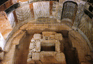 Excavations in the sanctuary, mid-1950s. Photo copyright E.J.W. Hawkins.