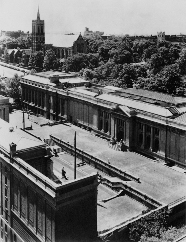 Buildings and terraces of the Hispanic Society, ca. 1950