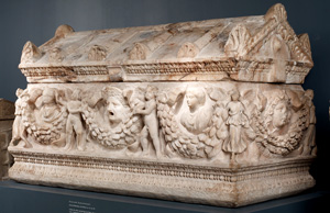 Garland Sarcophagus, front and right side