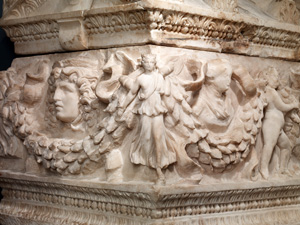 Garland Sarcophagus, corner detail