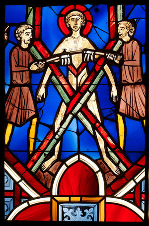 Panel from a Window Showing the Life and Martyrdom of St. Vincent of Saragossa
