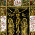 Wing of a Reliquary Diptych with the Crucifixion and Saints, detail