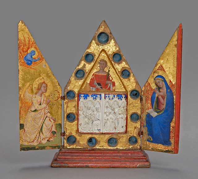 Reliquary Triptych with the Annunciation, St. Ansanus, the Adoration of the Magi, and the Crucifixion