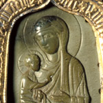 Pendant Icon with the Virgin Dexiokratousa, detail