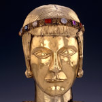 Reliquary Head of St. Eustace, detail