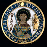 Reliquary Pendant of St. Demetrios with St. George, detail