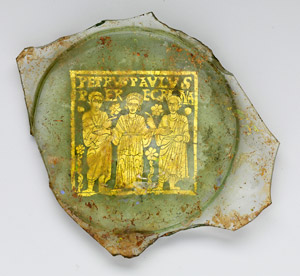 Gold Glass with Sts. Peter and Paul and Peregrina