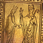 Reliquary Pendant with Queen Margaret of Sicily and Bishop Reginald of Bath, detail