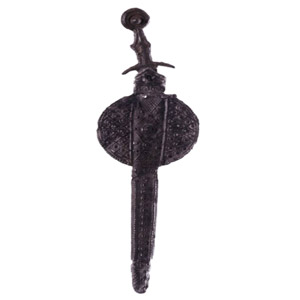 Pilgrim badge, sword from the shrine of St. Thomas Becket