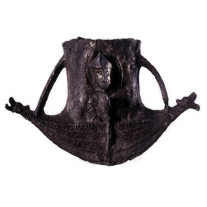 Ship shaped ampulla from the shrine of St. Thomas Becket